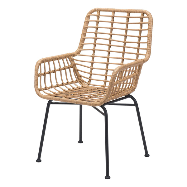 Lyon Dining Chair (Set of 2) Natural Outdoor Dining Chairs LOOMLAN By Zuo Modern