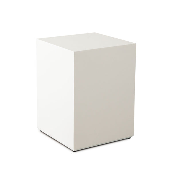 Montage Ivory Faux Cement Square End Table