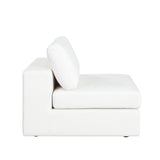 Muse Mist White Performance Fabric Armless Chair