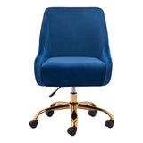 Madelaine Office Chair Navy Office Chairs LOOMLAN By Zuo Modern