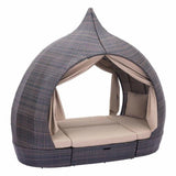 Majorca Daybed Brown & Beige Outdoor Cabanas & Loungers LOOMLAN By Zuo Modern