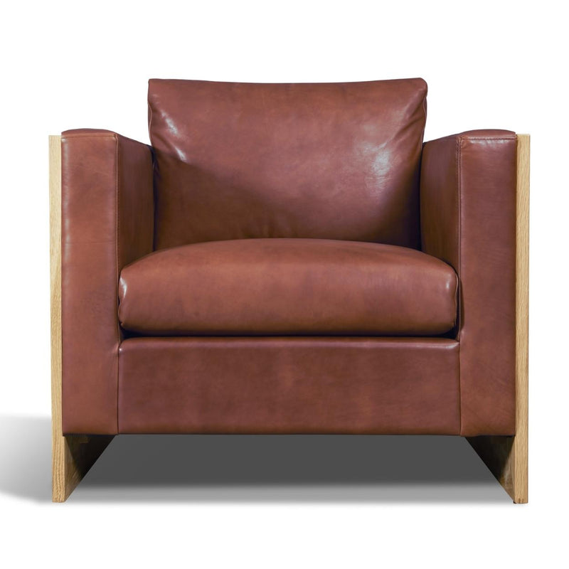 Mendenhall Premium Made to Order Leather Club Chair-Club Chairs-One For Victory-LOOMLAN