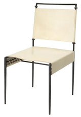 Mid-Century Modern White Leather Dining Chair Sweetwater Dining Chairs LOOMLAN By Jamie Young