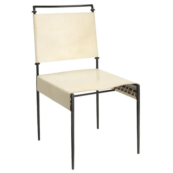 Mid-Century Modern White Leather Dining Chair Sweetwater Dining Chairs LOOMLAN By Jamie Young
