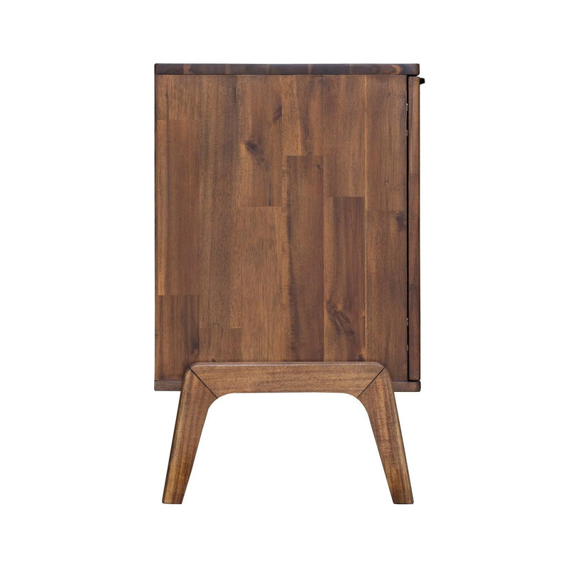 Natural Brown Solid Wood Frame Remix 6 Drawer Dresser Dressers LOOMLAN By LHIMPORTS