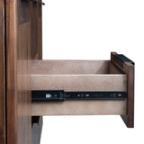 Natural Brown Solid Wood Frame Remix 6 Drawer Dresser Dressers LOOMLAN By LHIMPORTS