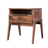 Natural Brown Solid Wood Frame Remix Nightstand Nightstands LOOMLAN By LHIMPORTS
