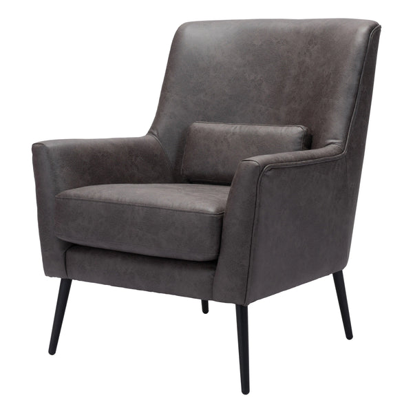 Ontario Accent Chair Vintage Black Club Chairs LOOMLAN By Zuo Modern