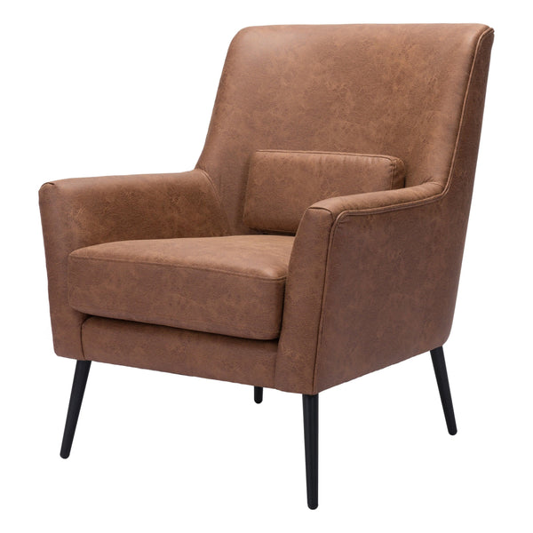 Ontario Accent Chair Vintage Brown Club Chairs LOOMLAN By Zuo Modern