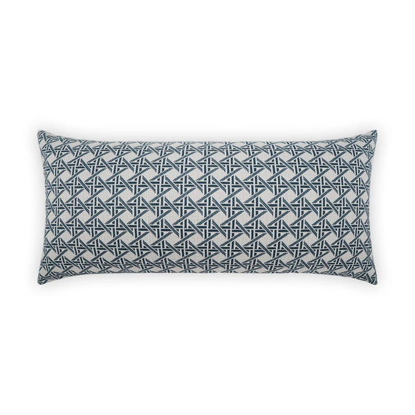 Outdoor Pella Lumbar Pillow - Blue-Outdoor Pillows-D.V. KAP-LOOMLAN
