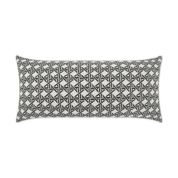 Outdoor Pella Lumbar Pillow - Ebony-Outdoor Pillows-D.V. KAP-LOOMLAN