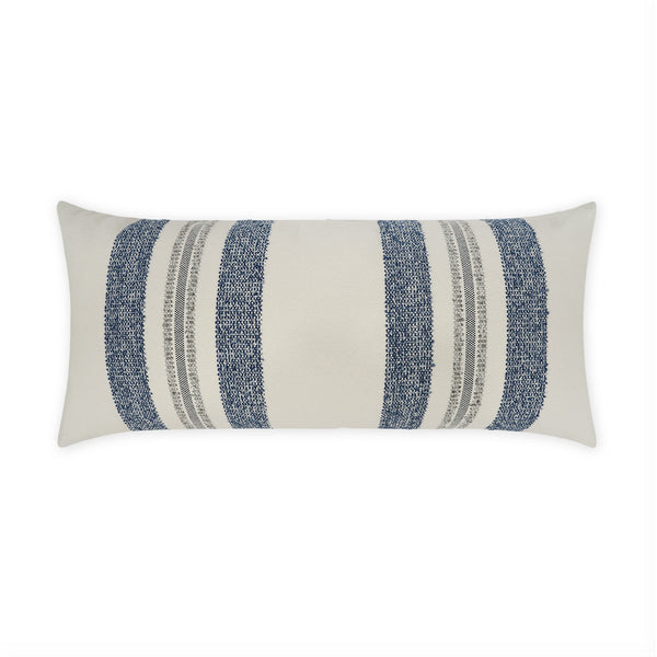 Outdoor Rumrunner Lumbar Pillow - Blue-Outdoor Pillows-D.V. KAP-LOOMLAN