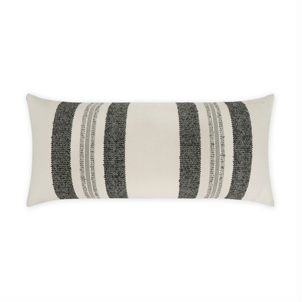 Outdoor Rumrunner Lumbar Pillow - Charcoal-Outdoor Pillows-D.V. KAP-LOOMLAN