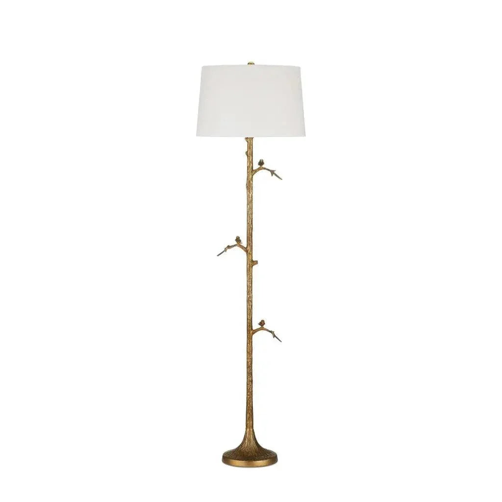 Piaf Brass Gold Floor Lamp - LOOMLAN