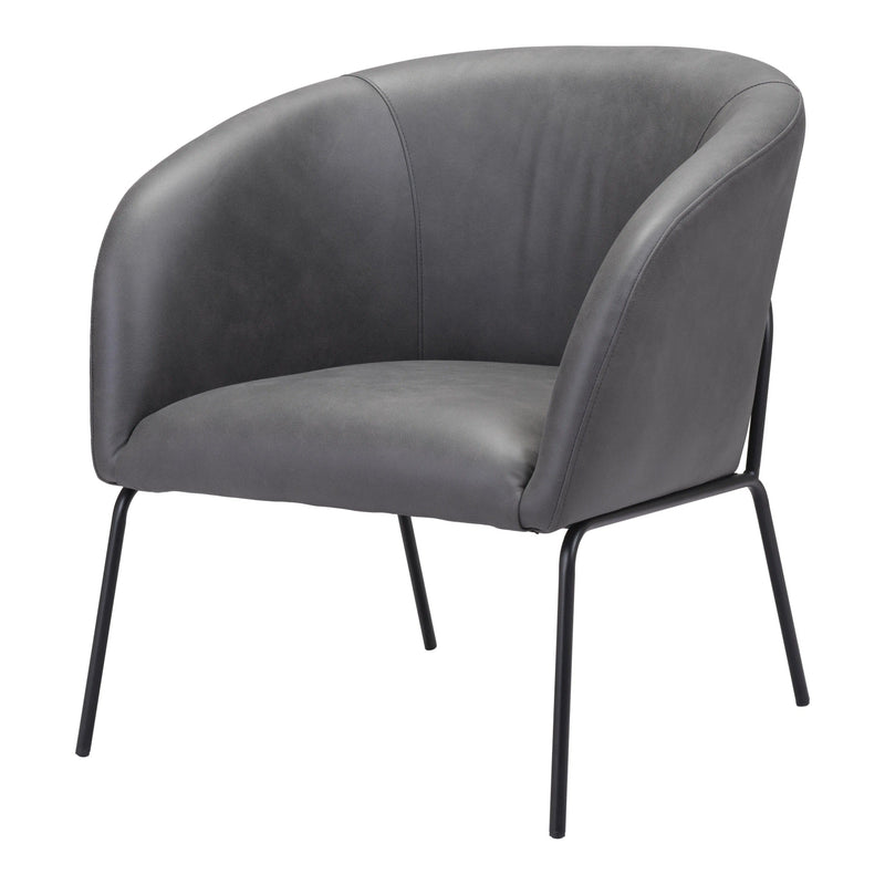 Quinten Accent Chair Vintage Gray Club Chairs LOOMLAN By Zuo Modern