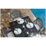 Rectangular 7PC Outdoor Dining Set Wicker Armchairs Outdoor Dining Sets LOOMLAN By LOOMLAN