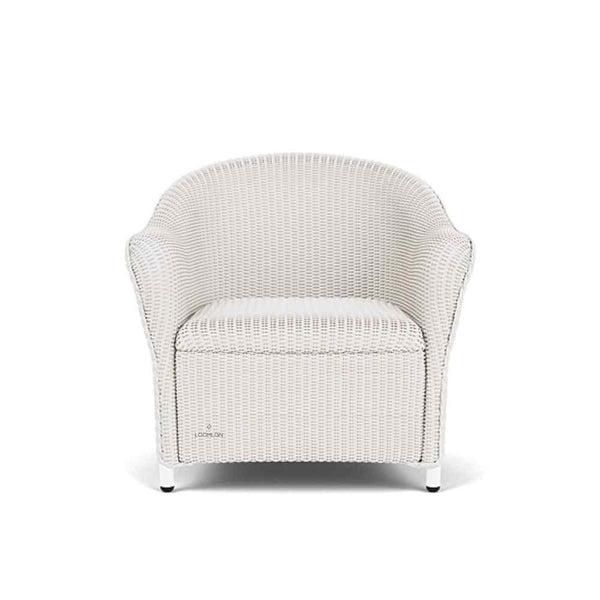 Reflections Wicker Lounge Chair With Padded Seat Outdoor Accent Chairs LOOMLAN By Lloyd Flanders