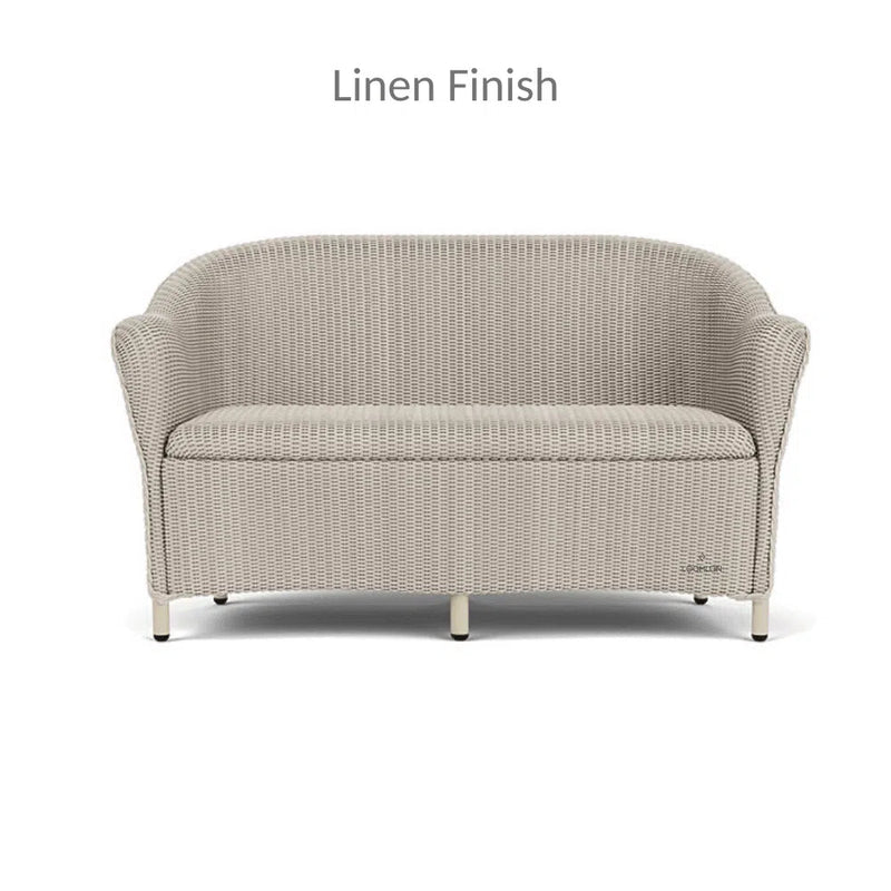 Reflections Wicker Loveseat With Padded Seat Outdoor Sofas & Loveseats LOOMLAN By Lloyd Flanders