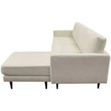Reversible Chaise Sectional in Cream Fabric Sectionals LOOMLAN By Diamond Sofa
