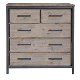 Rustic Brown Industrial Irondale 5 Drawer Chest Chests LOOMLAN By LHIMPORTS