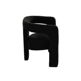 Scout Black Boucle Fabric Dining/Accent Arm Chair