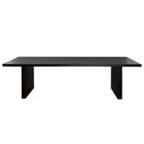 110" Sonoma Wood Black Rectangular Dining Table