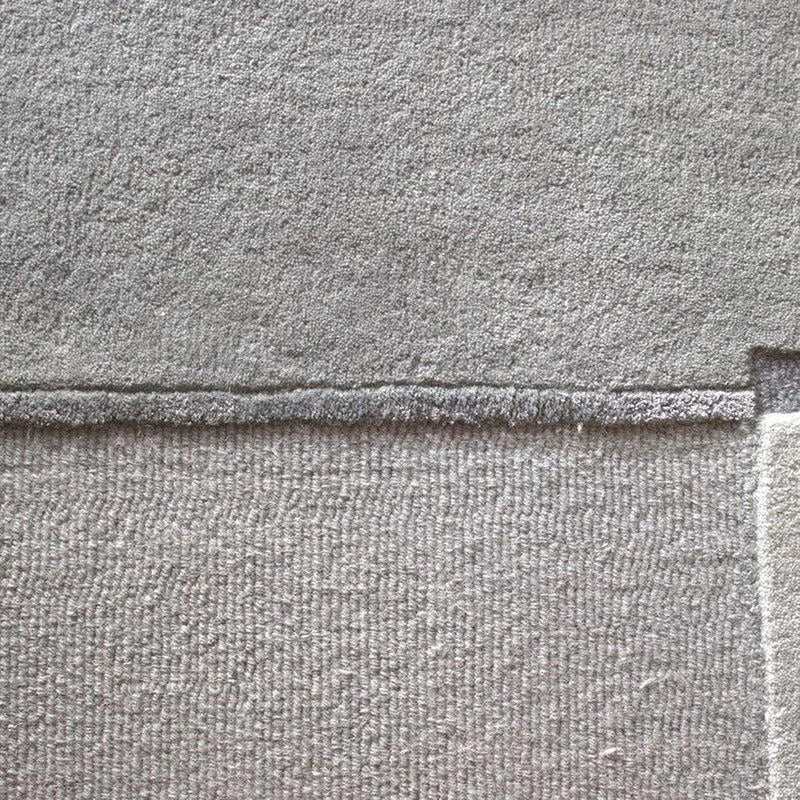 Satomy Anthracite Grey Geometric Handmade Wool Rug Area Rugs LOOMLAN By Linie Rugs