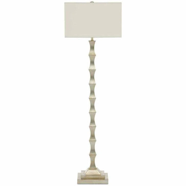 Silver Leaf Lyndhurst Floor Lamp Floor Lamps LOOMLAN By Currey & Co