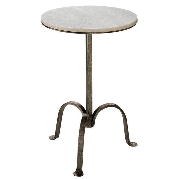 Silver Mid-Century Modern Left Bank Marble Table Side Tables LOOMLAN By Jamie Young