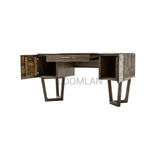 Solid Wood and Marble Mid-Century Desk Aura Writing Desk Home Office Desks LOOMLAN By LHIMPORTS