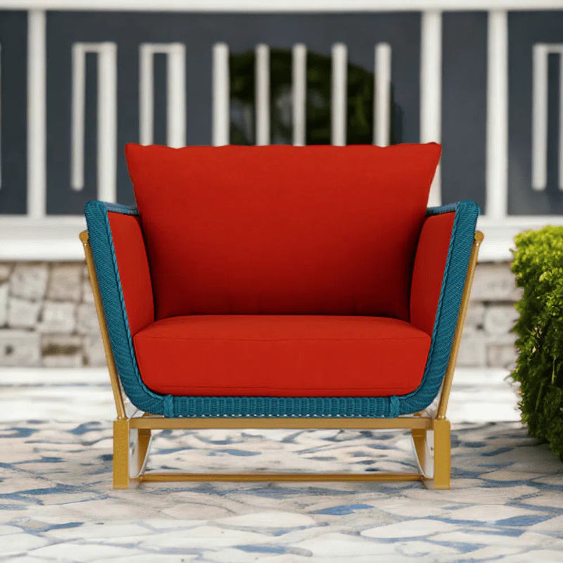 Solstice Outdoor Wicker Lounge Rocker Chair Patio Furniture Outdoor Lounge Chairs LOOMLAN By Lloyd Flanders
