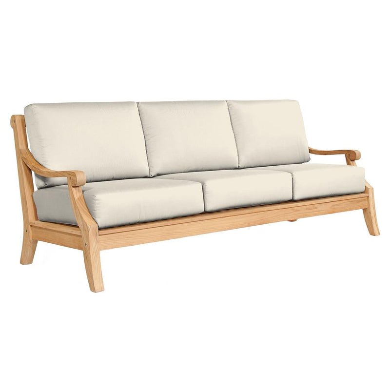 Sonoma Teak Deep Seating Outdoor Sofa with Sunbrella Cushions-Outdoor Sofas & Loveseats-HiTeak-Canvas-LOOMLAN