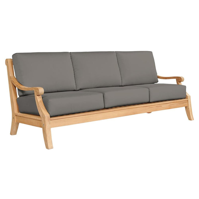 Sonoma Teak Deep Seating Outdoor Sofa with Sunbrella Cushions-Outdoor Sofas & Loveseats-HiTeak-Charcoal-LOOMLAN