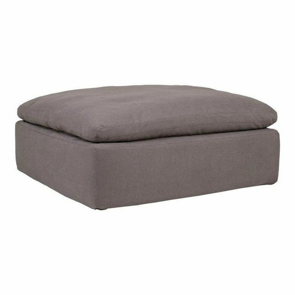 Stain Resistant Performance Fabric Grey Modular Ottoman Modular Components LOOMLAN By Moe's Home