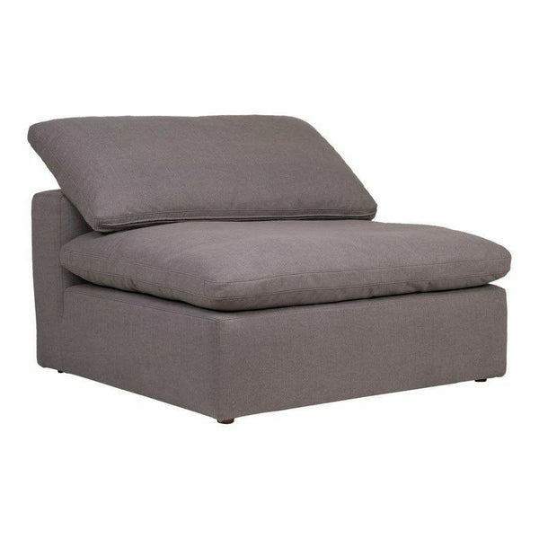 Stain Resistant Performance Fabric Grey Modular Slipper Chair Modular Components LOOMLAN By Moe's Home
