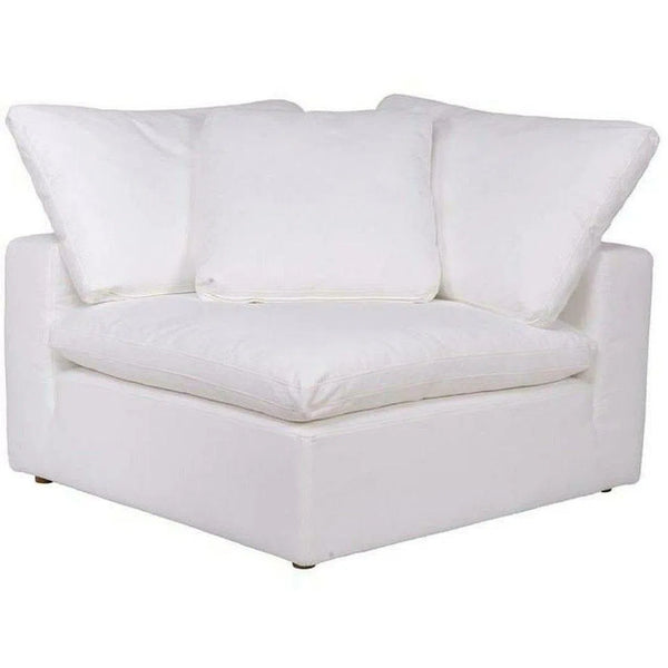 Stain Resistant Performance Fabric White Modular Corner Chair Modular Components LOOMLAN By Moe's Home