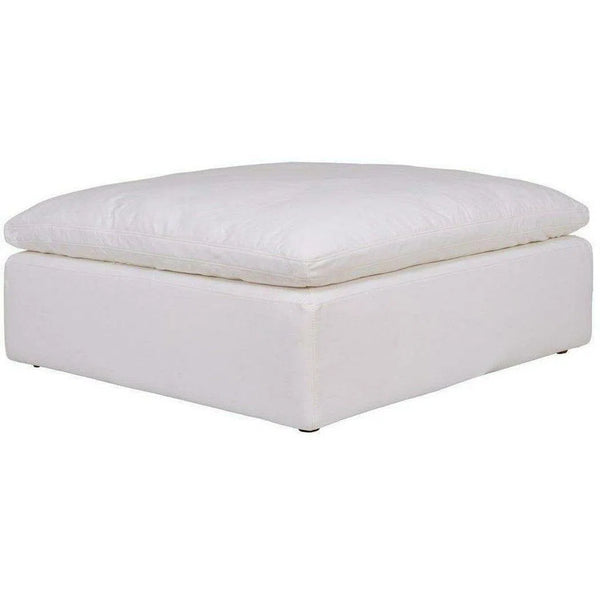 Stain Resistant Performance Fabric White Modular Ottoman Modular Components LOOMLAN By Moe's Home