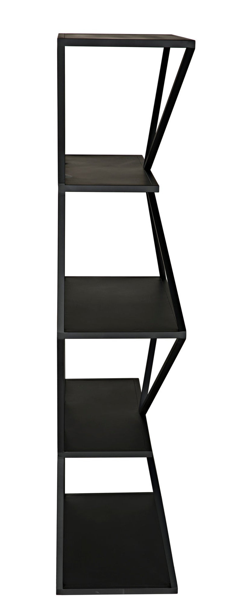 Sutro Shelf, Black Steel-Wall Shelves & Ledgers-Noir-LOOMLAN