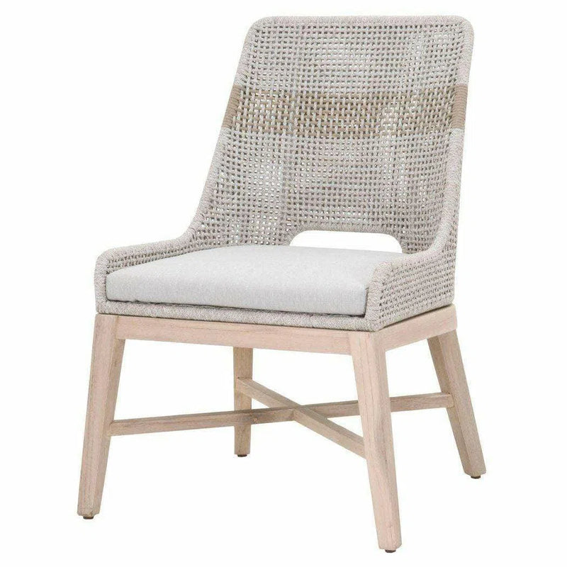 Tapestry Rope Outdoor Dining Chair Set of 2 Taupe Rope Outdoor Dining Chairs LOOMLAN By Essentials For Living