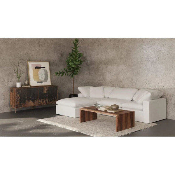 Terra Condo White Stain Resistant Performance Modular Slipper Chair Modular Components LOOMLAN By Moe's Home