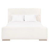 White Boucle Warren Cal King Bed Frame With Storage Bench Beds LOOMLAN By Essentials For Living
