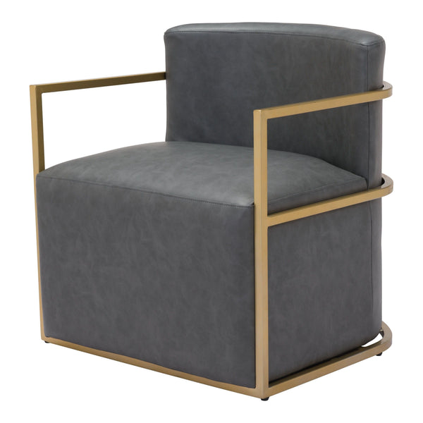 Xander Accent Chair Gray Club Chairs LOOMLAN By Zuo Modern
