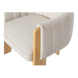 Sofi Polyester and Solid Ash Beige Armless Accent Chair