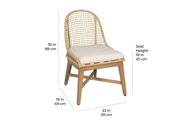 Nautilus Dining Chair Set of Two by John Kelly - Natural Outdoor