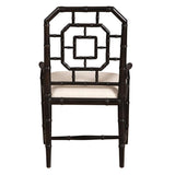 Lahara Linen Upholstered Black Armchair