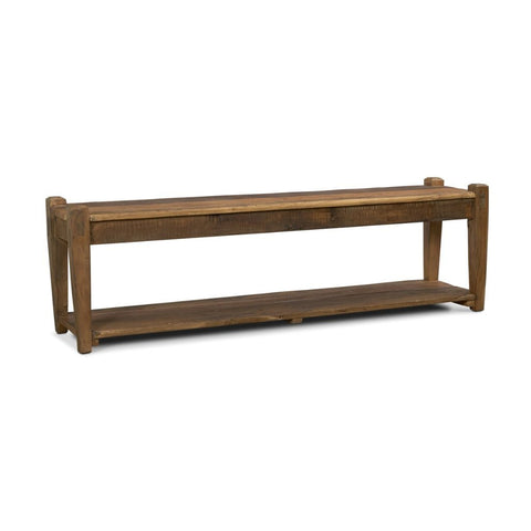 Ashwick 60" Dark Brown Reclaimed Wood Backless Bench