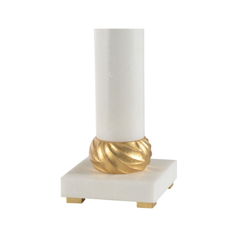 Etched Cuff Marble Gold Accent Design Table Lamp