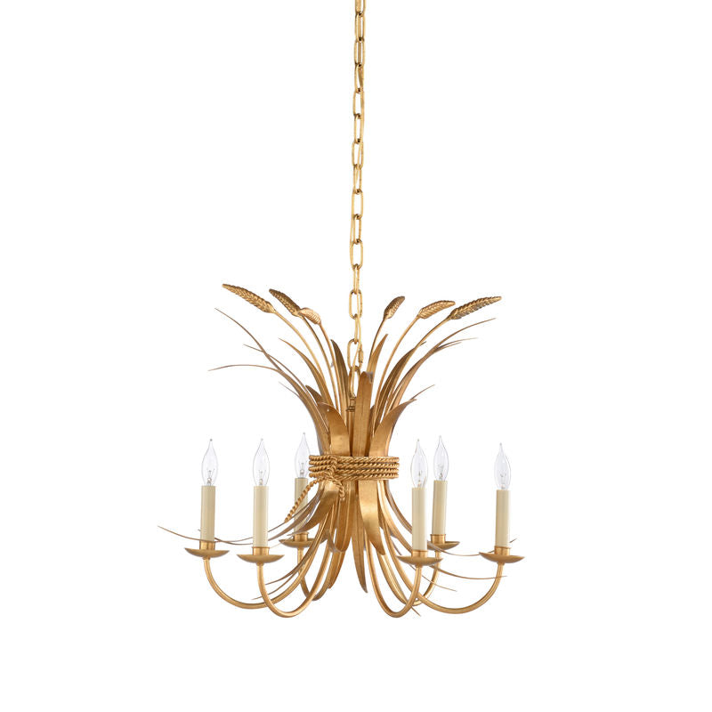 Wheat Antique Iron Finish Chandelier