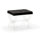 Harlow Acrylic Made Bedroom Bench-Bedroom Benches-Wildwood-Black-LOOMLAN