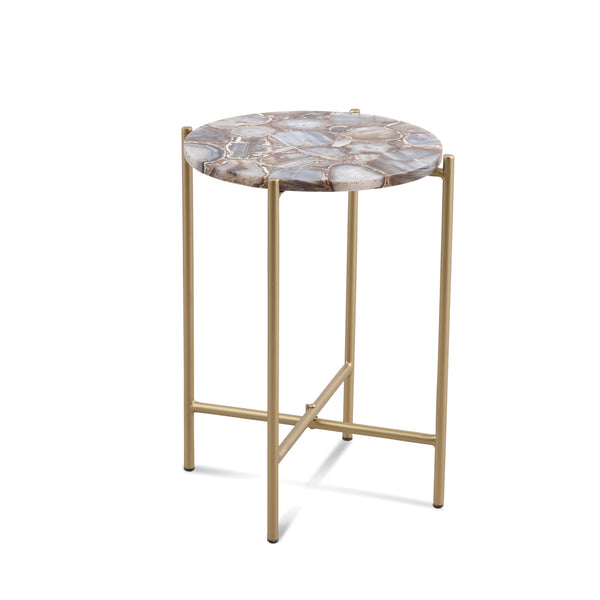 Lonna Metal Gold Round Accent Table